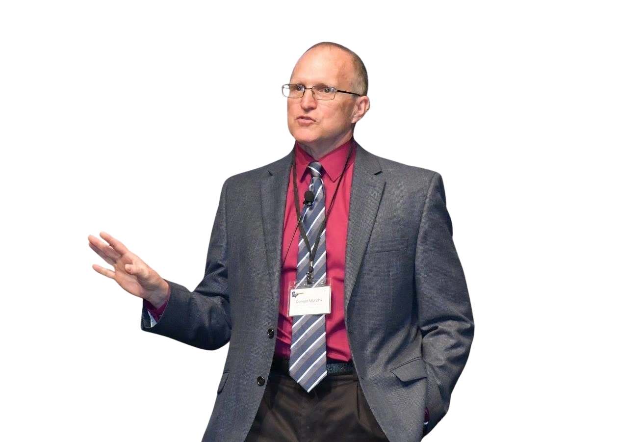 Dr. Donald Murphy speaking at a conference
